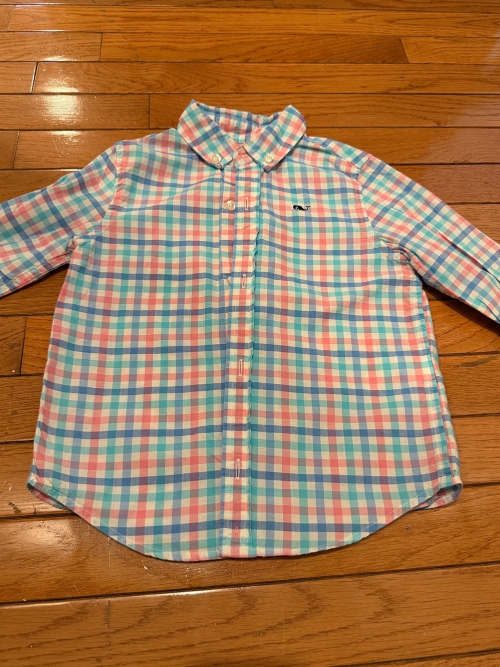 Vineyard Vines Boys Plaid Button-Down Shirt - Pink, Blue & White